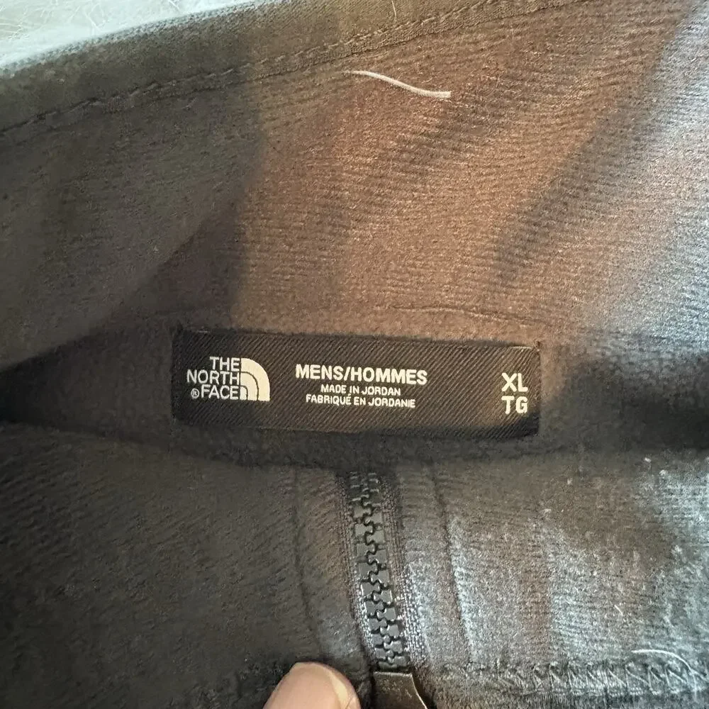 NORTH FACE Canyonlands 1/4 Zip Fleece Heather Gray Pullover Sweater Men XL‎